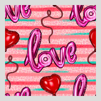 Valentines Day Heart And Love Balloons Seamless Pattern Zipper Hoodie | Teevron
