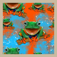 Funny Frogs Seamless Pattern Long Sleeve Tee | Teevron