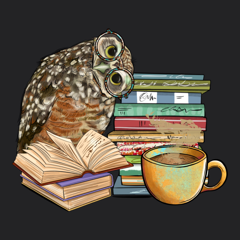 Owl And Books Vintage Tee by BarkalooDesign | Teevron