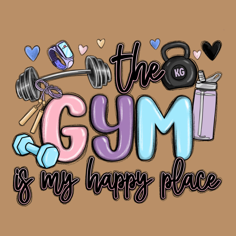 The Gym Is My Happy Place Vintage Hoodie by MaliasSmallBusiness | Teevron