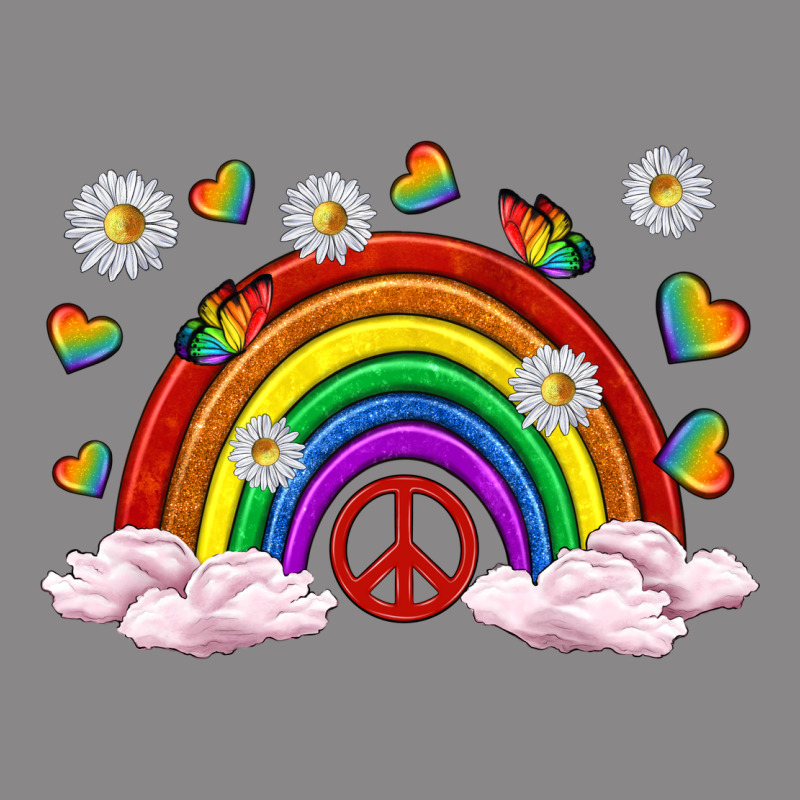 Pride Rainbow With Daisy And Butterfly Vintage Tee by texasbilliewilder | Teevron