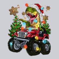 Christmas T-rex With Monster Truck Heavyweight Sweatshirt | Teevron