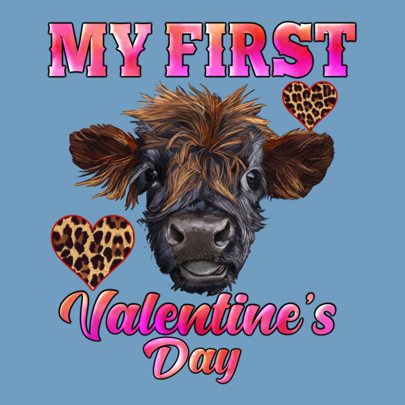 My First Valentine's Day Highland Calf Urban Heavy Tee by RanaPortraitStore | Teevron