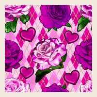 Valentines Day Roses And Diamond Plaid Seamless Pattern Zipper Hoodie | Teevron
