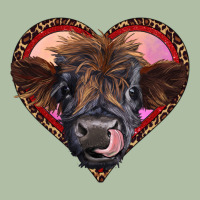 Leopard Heart Highland Calf Urban Heavy Tee | Teevron