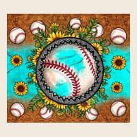 Baseball Turquoise Sunflower Zipper Hoodie | Teevron