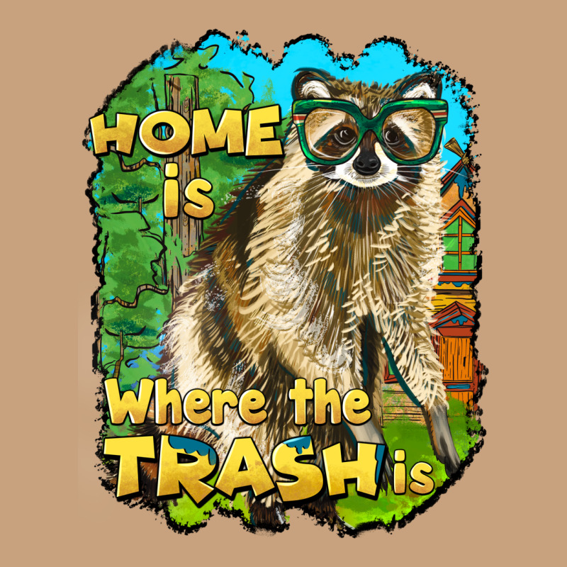 Raccoon Home Is Where The Trash Is Vintage Tee by BarkalooDesign | Teevron