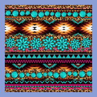 Aztec Turquoise Gemstone Seamless Pattern Long Sleeve Tee | Teevron