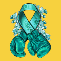Teal Ribbon With Boxing Gloves Premium Sweatshirt | Teevron