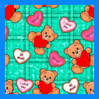 Valentines Day Teddy Bears And Cookies Seamless Pattern Zipper Hoodie | Teevron