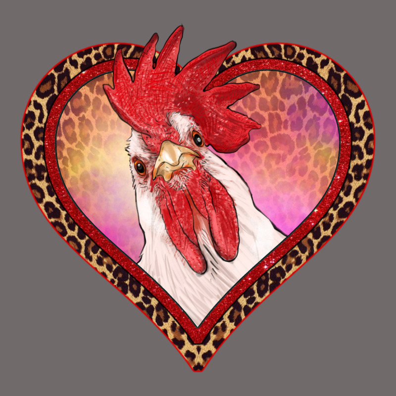 Valentine's Day Rooster With Leopard Heart Urban Heavy Tee by RanaPortraitStore | Teevron