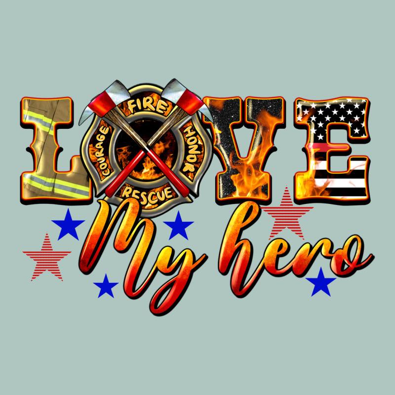 Love My Hero Firefighter Premium Sweatshirt by LillyAllenDesigns | Teevron