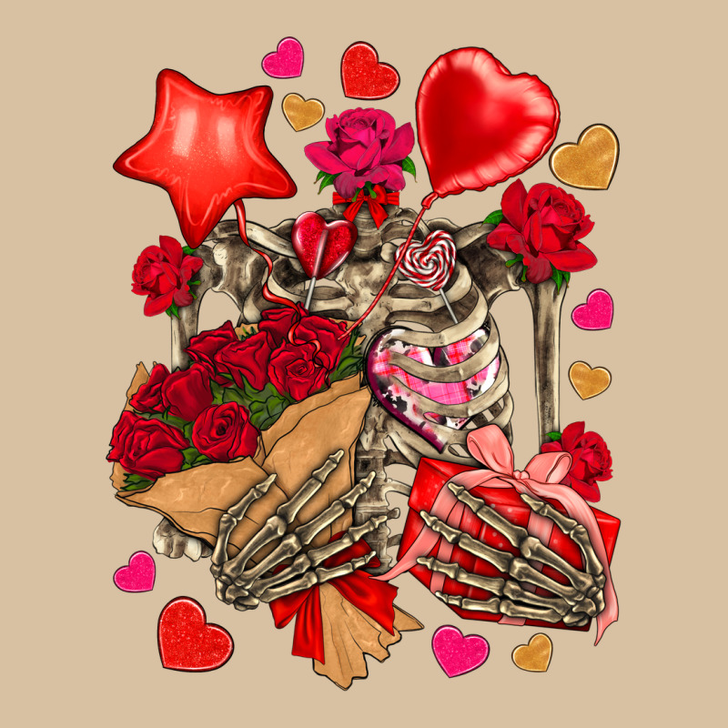 Valentines Day Skeleton Heavyweight Hoodie by NancyCooperArtShop | Teevron