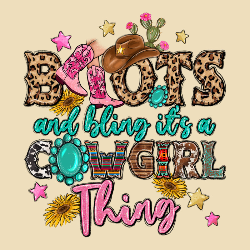 Boots And Bling It's A Cowgirl Thing Premium Hoodie by MaliasSmallBusiness | Teevron