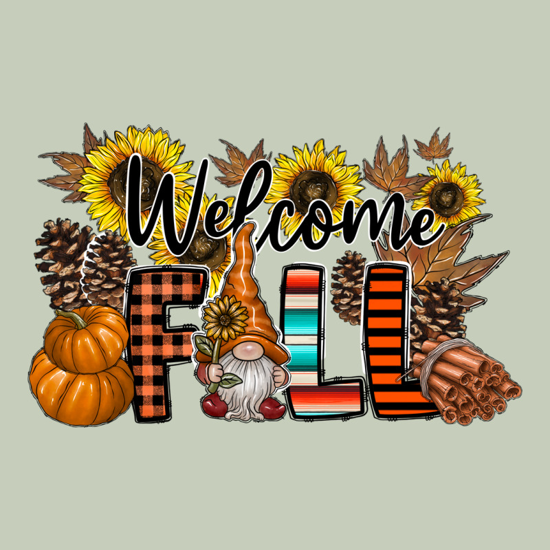 Welcome Fall Pumpkin Long Sleeve Tee by CowhideDigitalArt | Teevron