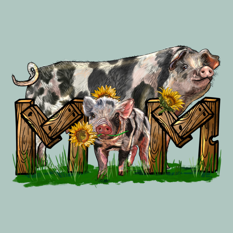 Western Mom With Spotted Pig And Baby Pig Premium Sweatshirt by LillyAllenDesigns | Teevron