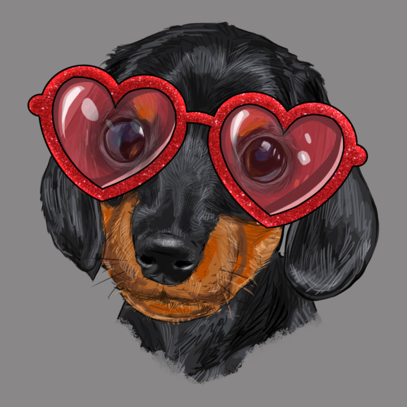 Dachshund With Love Glasses Vintage Tee by RanaPortraitStore | Teevron