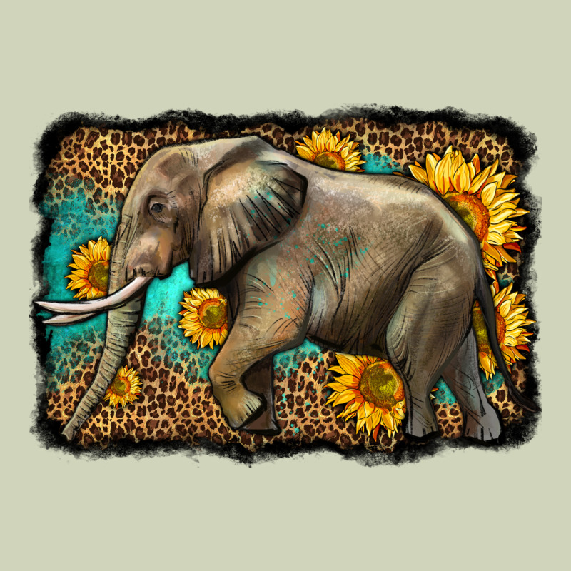Western Sunflowers Elephant Heavyweight Hoodie by LillyAllenDesigns | Teevron