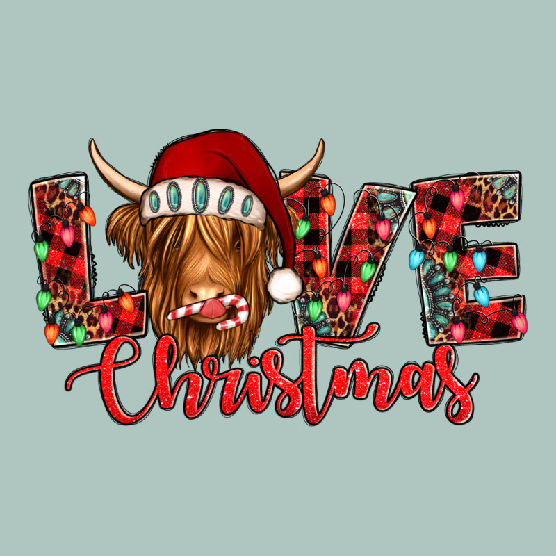 Love Christmas Highland Cow And Turquoise Gemstone Premium Sweatshirt by Jasminsmagicworld | Teevron