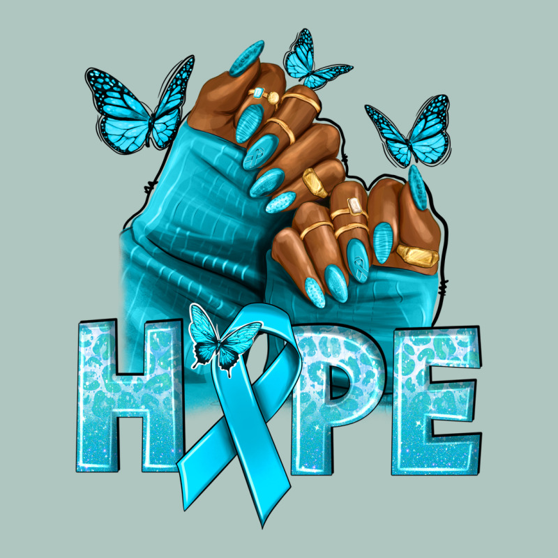 Hope Tealribbonovarian Cancer Nails Premium Sweatshirt by NancyCooperArtShop | Teevron