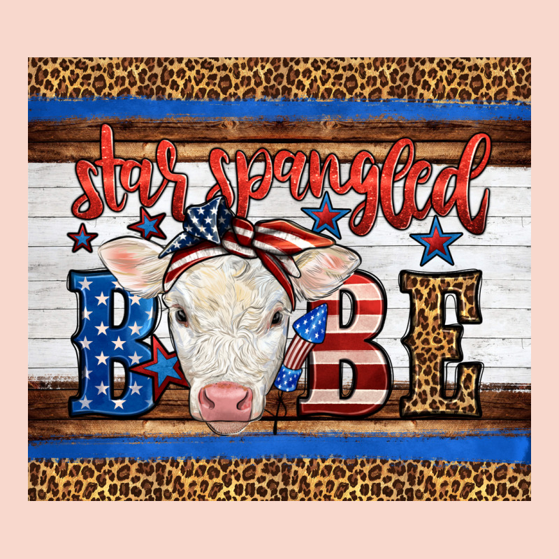 4th Of July Western Star Spangled Baby Cow Urban Hoodie by LillyAllenDesigns | Teevron