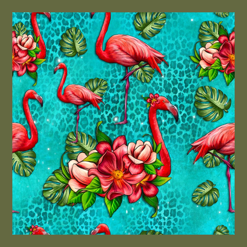 Flamingo Seamless Pattern Long Sleeve Tee by HRA Design Shop | Teevron