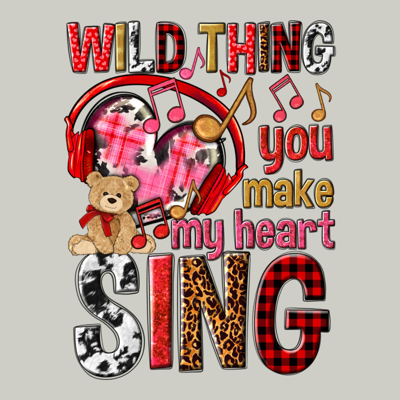 Wild Thing You Make My Heart Sing Heavyweight Hoodie by NancyCooperArtShop | Teevron