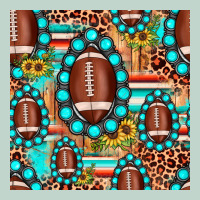 Football Leopard Turquoise Gemstone Sunflower Seamless Pattern Zipper Hoodie | Teevron