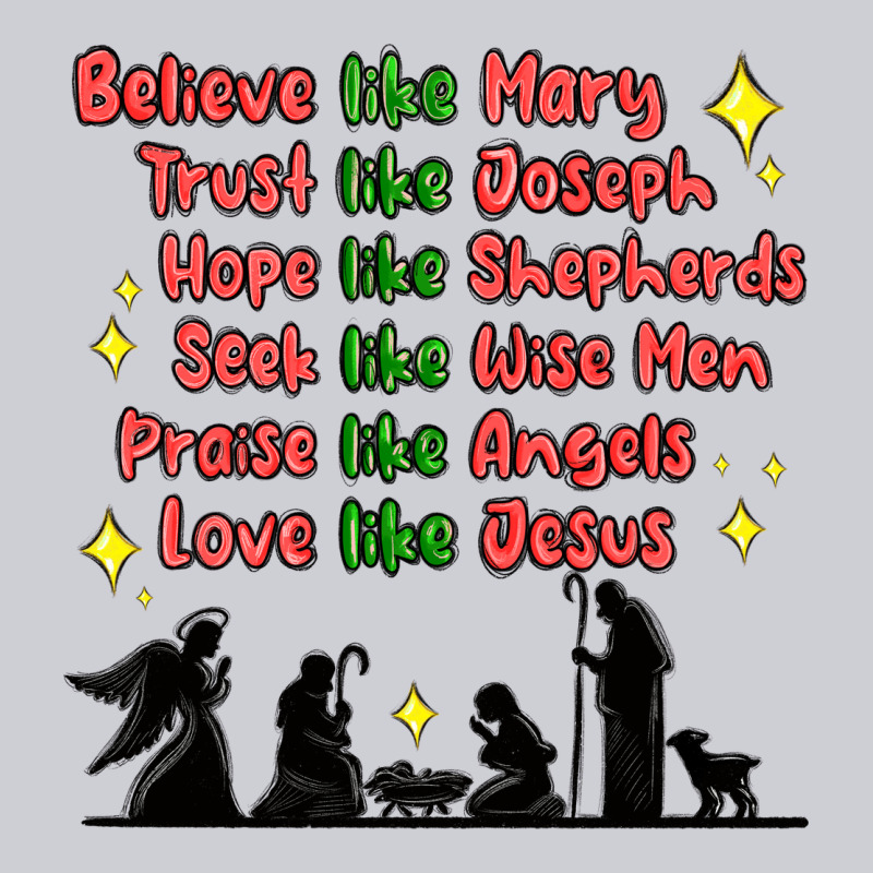 Jesus And Family Belive Like Mary Heavyweight Sweatshirt by MaliasSmallBusiness | Teevron