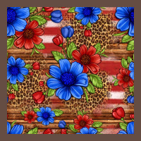 Patriotic Flowers Seamless Pattern Long Sleeve Tee | Teevron