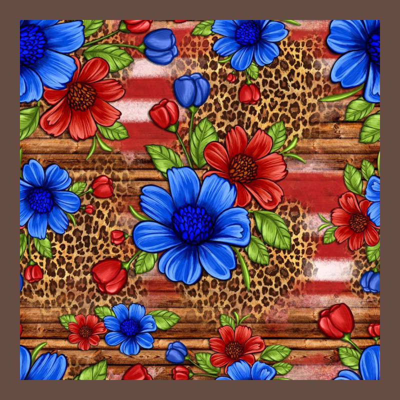 Patriotic Flowers Seamless Pattern Long Sleeve Tee by HRA Design Shop | Teevron