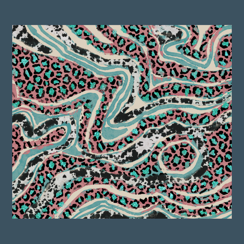 Pink And Turquoise Cowhide And Leopard Urban Heavy Tee by RanaPortraitStore | Teevron