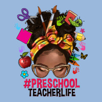 Preschool Teacher Life Afro Messy Bun Premium Hoodie | Teevron