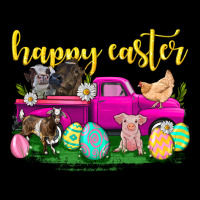 Happy Easter Truck With Farm Animal Long Sleeve Tee | Teevron