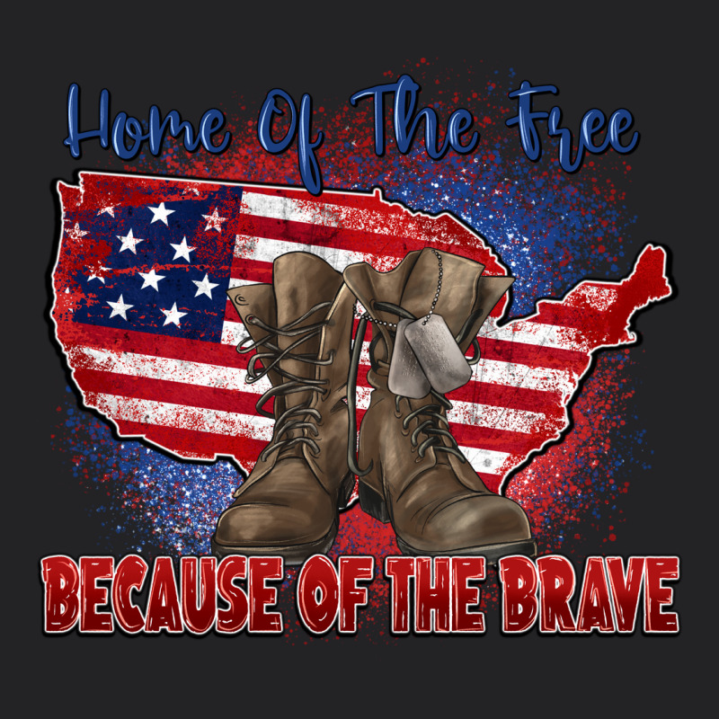 Home Of The Free Because Of The Brave Vintage Tee by Zillion Design Studio | Teevron