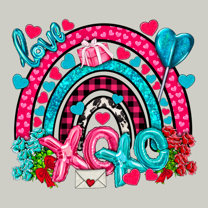 Xo Xo Rainbow Valentine Heavyweight Hoodie by NancyCooperArtShop | Teevron