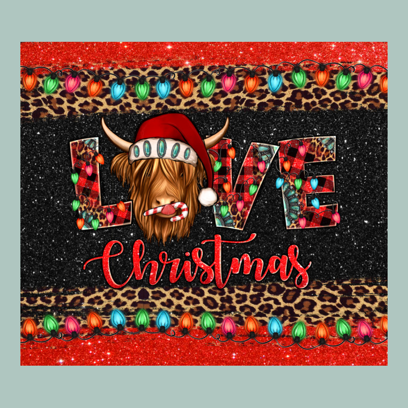 Love Christmas Highland Cow And Turquoise Gemstone Premium Sweatshirt by Jasminsmagicworld | Teevron