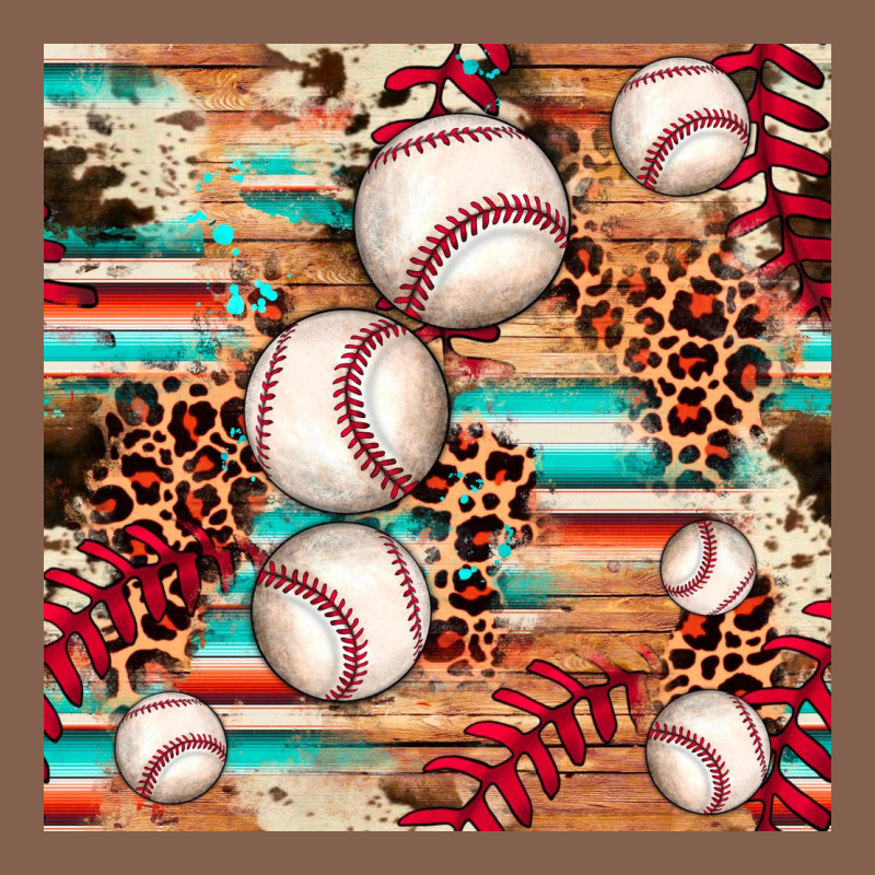 Baseball Leopard Cowhide Turquoise Seamless Pattern Zipper Hoodie by JahusDesignShop | Teevron