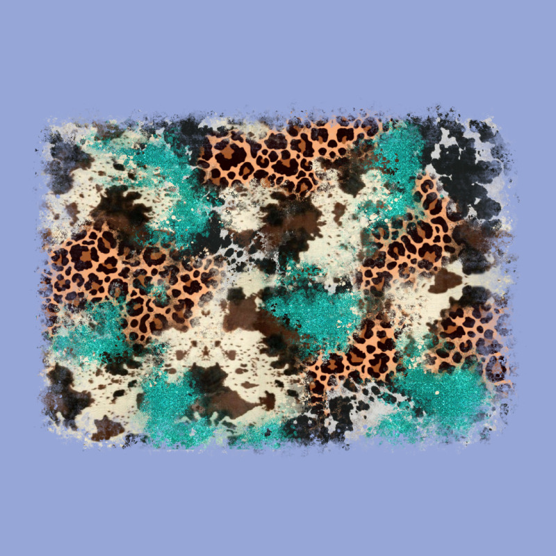 Turquoise Glitter Cowhide Background Classic Tee by BarkalooDesign | Teevron