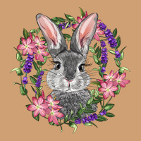 Easter Bunny With Floral Wreath Vintage Tee | Teevron