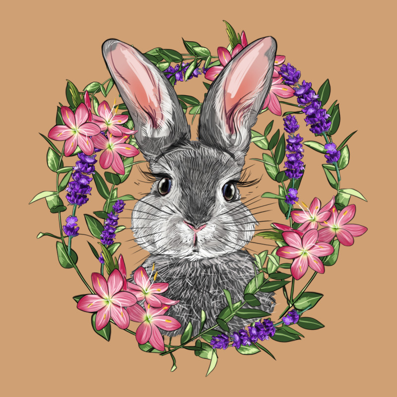Easter Bunny With Floral Wreath Vintage Tee by RanaPortraitStore | Teevron