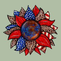 American Flag Leopard Sunflower Urban Heavy Tee | Teevron