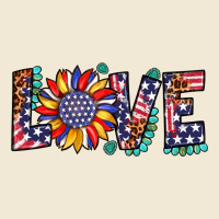 Love Sunflower Usa Flag Leopard Premium Tee | Teevron