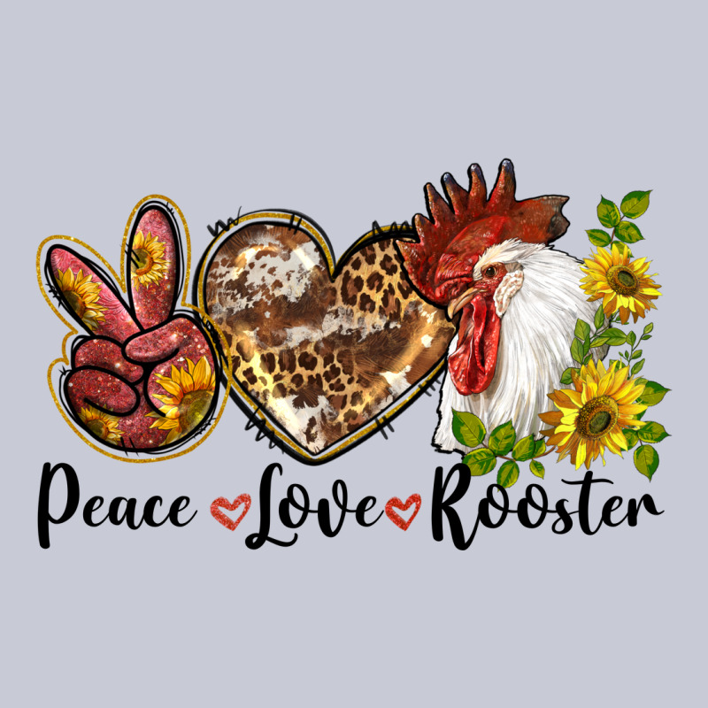 Peace Love Rooster With Sunflower Heavyweight Hoodie by LillyAllenDesigns | Teevron