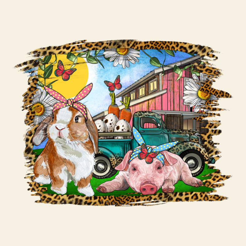 Easter Farm Bunny And Pig Vintage Tee by RanaPortraitStore | Teevron