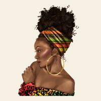 Afro Black Woman Profile Juneteenth Vintage Tee | Teevron
