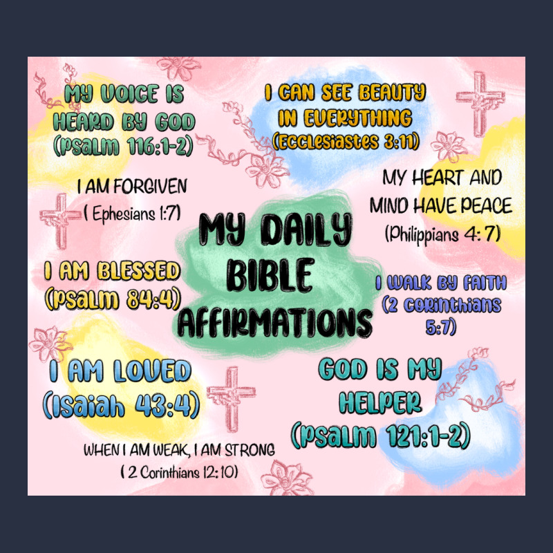 Daily Bible Affirmations Heavyweight Sweatshirt by MaliasSmallBusiness | Teevron