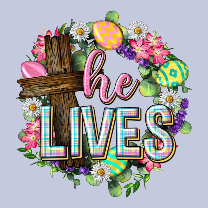 He Lives Easter With Flowers Long Sleeve Tee by Neo Western | Teevron