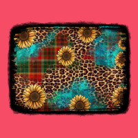 Christmas Sunflowers And Buffalo Plaid Background Premium Sweatshirt | Teevron