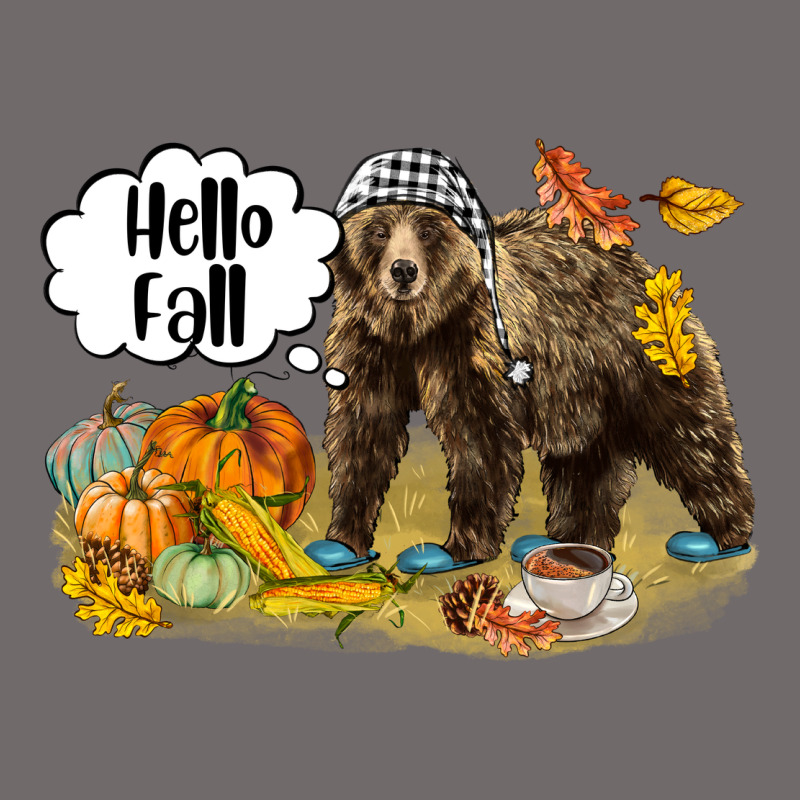 Hello Fall Brown Bear Urban Hoodie by LillyAllenDesigns | Teevron